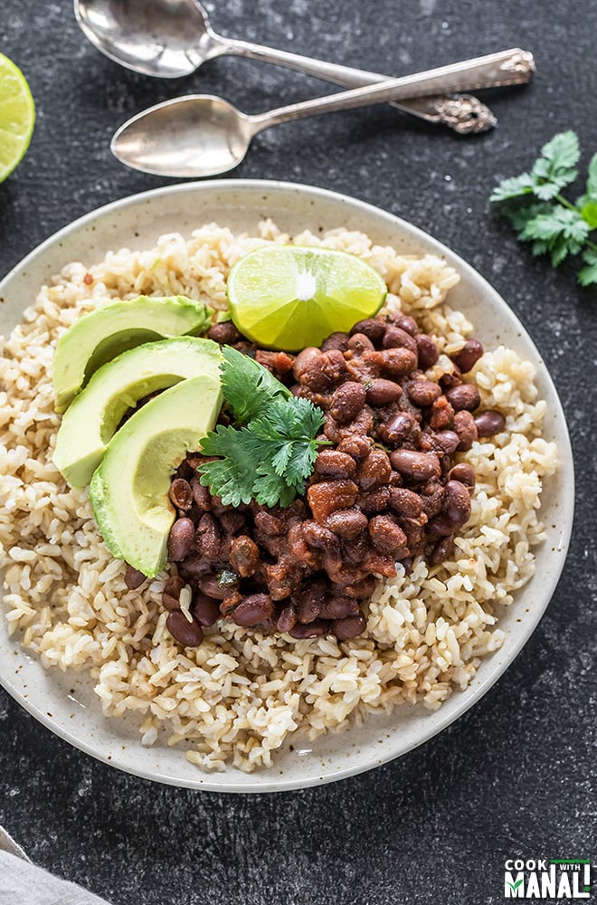 Instant Pot Beans & Brown Rice