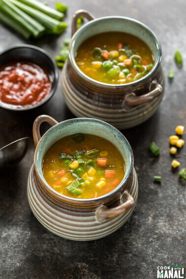 bowl of sweet corn soup