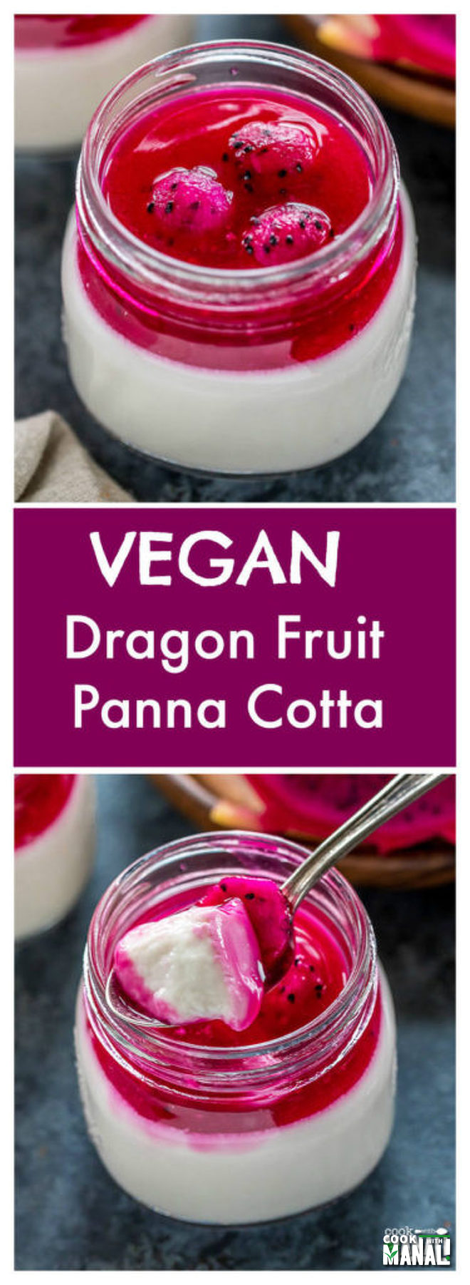 Vegan Dragon Fruit Panna Cotta - Cook With Manali