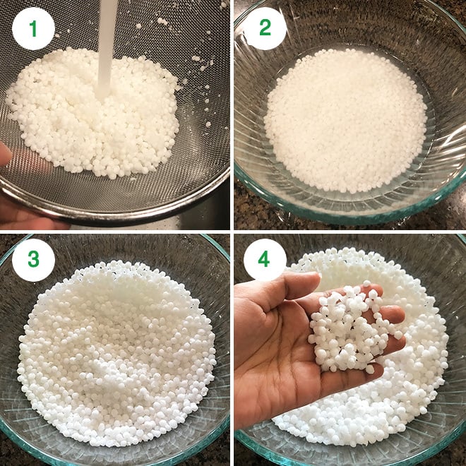 step by step pictures to make sabudana khichdi