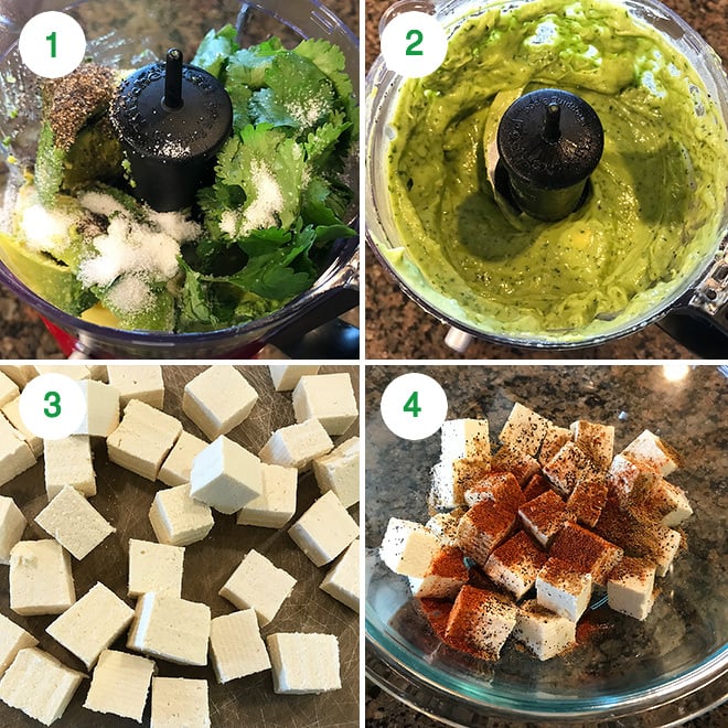 step by step pictures of making crispy tofu tacos