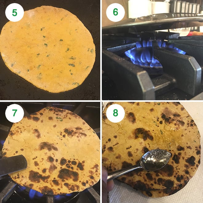 step by step pictures of making missi roti at home