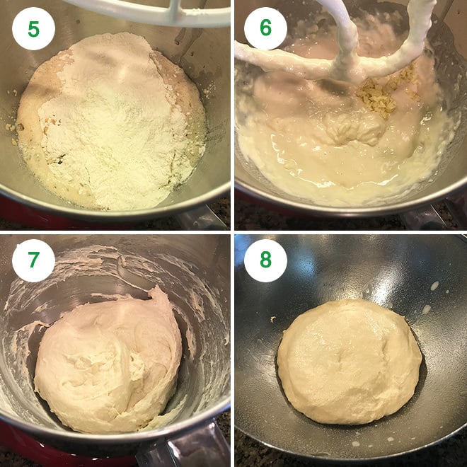 step by step pictures of making garlic naan at home