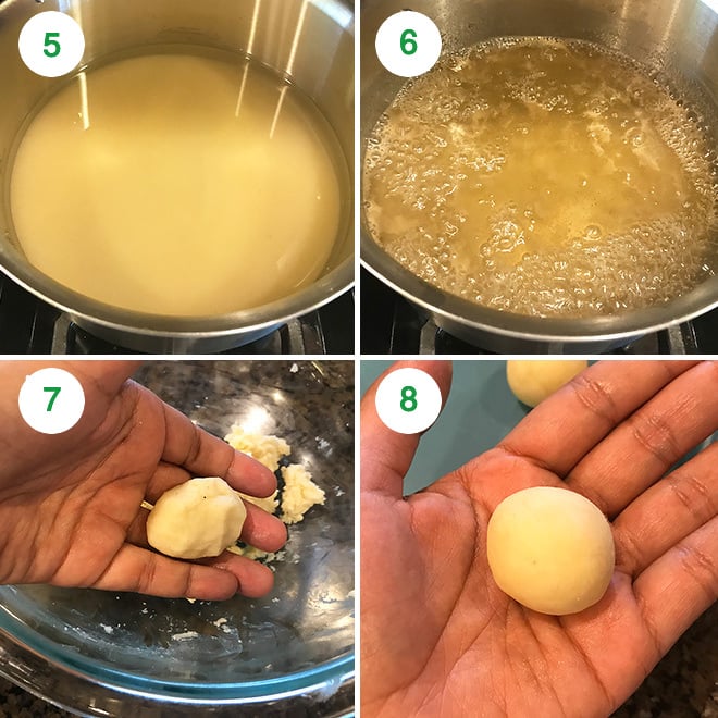 step by step pictures of making gulab jamun