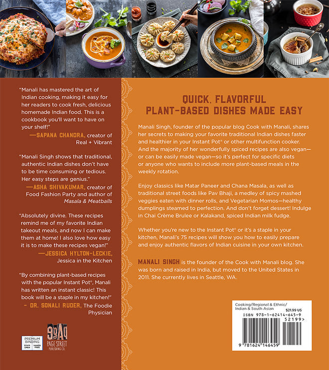 vegetarian indian instant pot cookbook cover