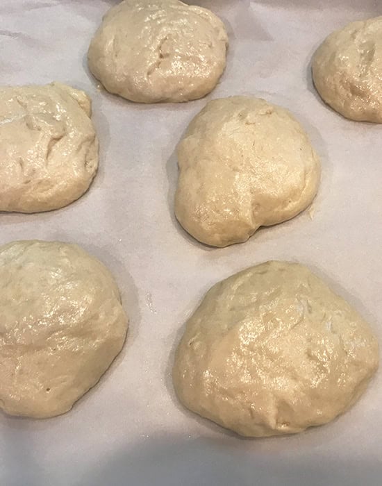 dough balls lying on a surface