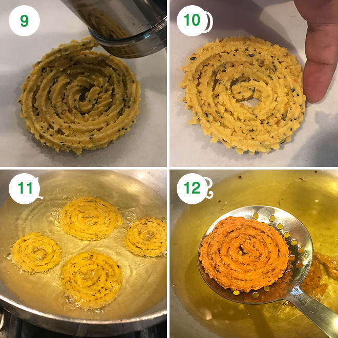 step by step pictures of making chakli