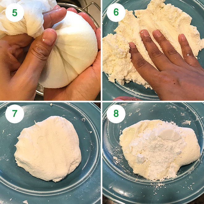 step by step pictures of making bengalo sweet sandesh at home