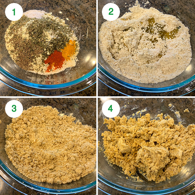 step by step pictures of making baked methi mathri