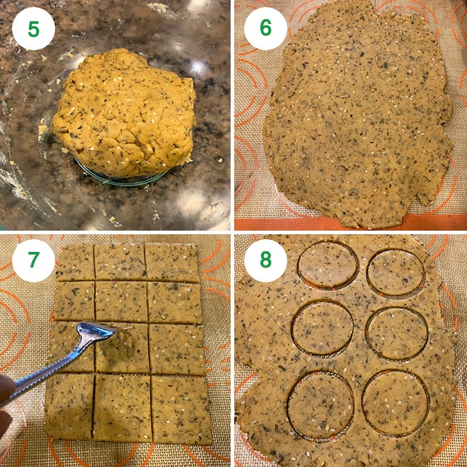 step by step pictures of making baked methi mathri