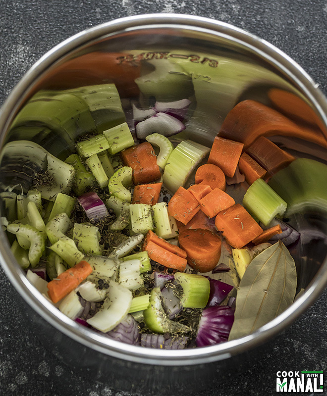 cut veggies in the instant pot