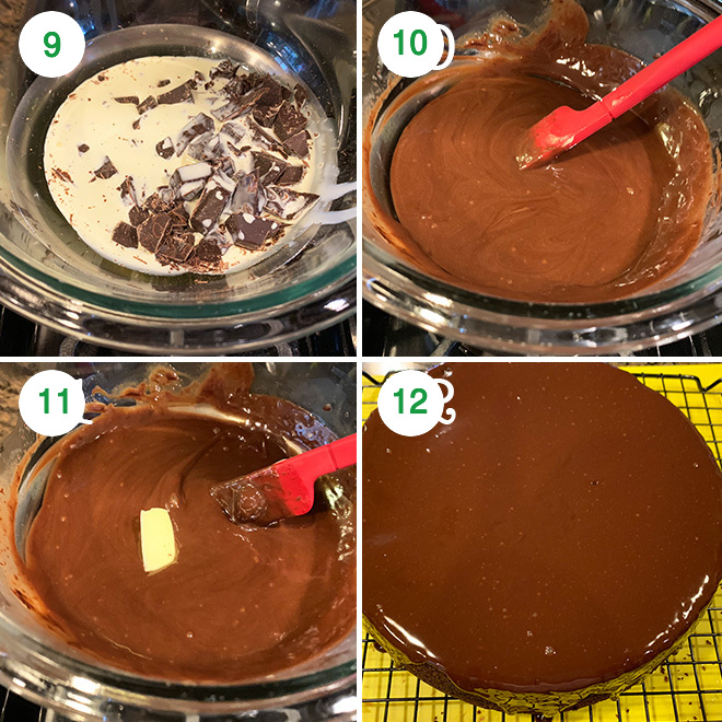 step by step picture collage for eggless chocolate cake