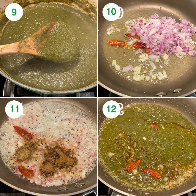 sarson ka saag recipe step by step picture collage