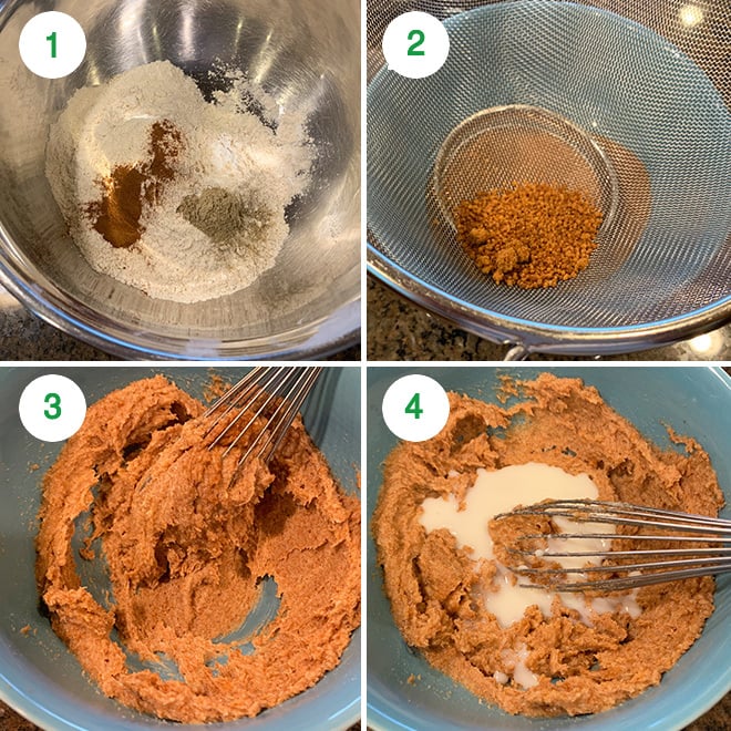 step by step picture collage of making whole wheat jaggery cookies