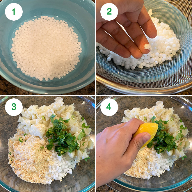 step by step pictures of making sabudana vada