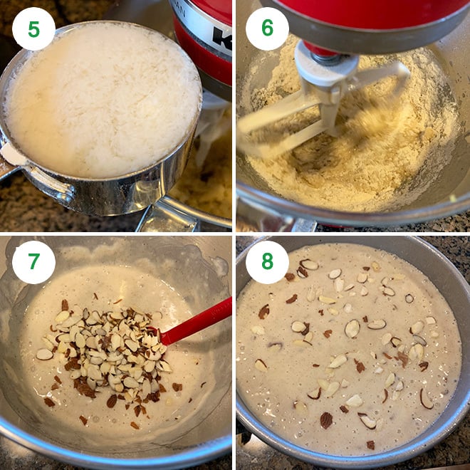 step by step pictures of making vegan almond cardamom cake