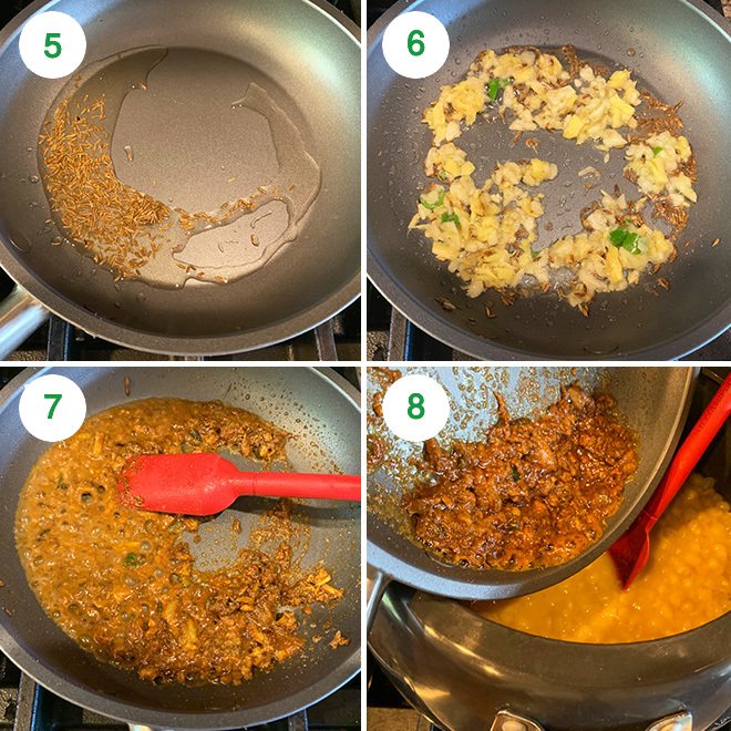step by step pictures of making ragda patties