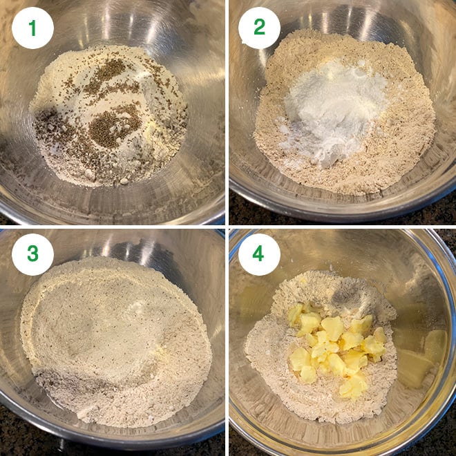 step by step pictures of making ajwain cookies