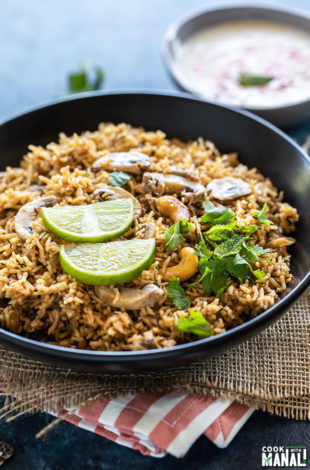 Mushroom Biryani (Instant Pot & Stovetop) - Cook With Manali