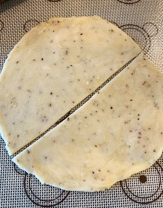 rolled and cut samosa dough