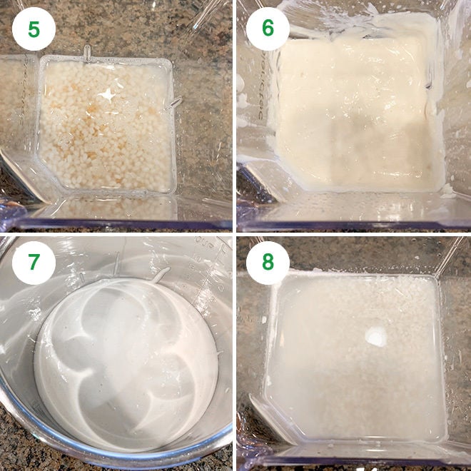 step by step picture collage of making idli dosa batter