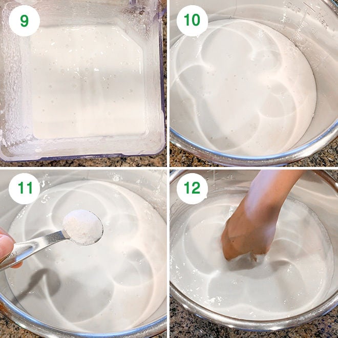 step by step picture collage of making idli dosa batter