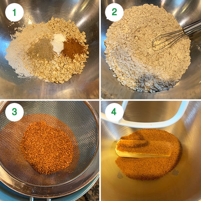 step by step pictures of making oats jaggery cookies
