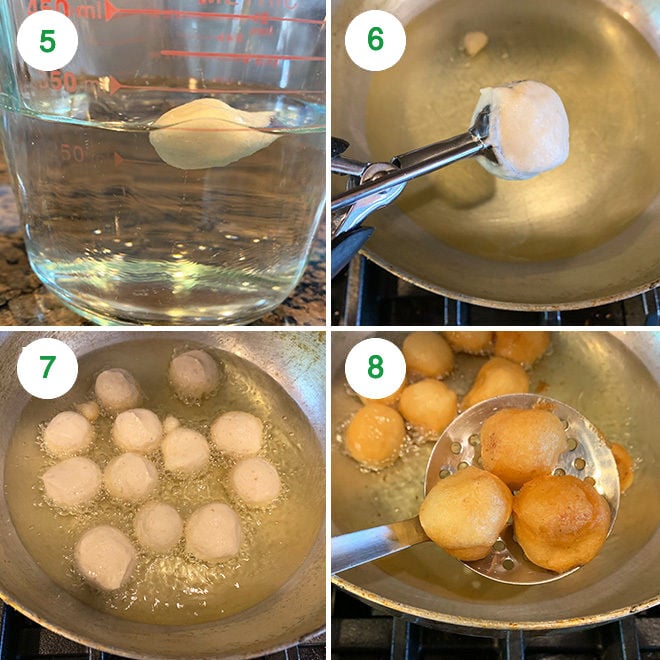 step by step picture collage of making dahi bhalla
