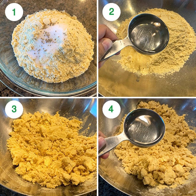 step by step picture collage of making makki ki roti