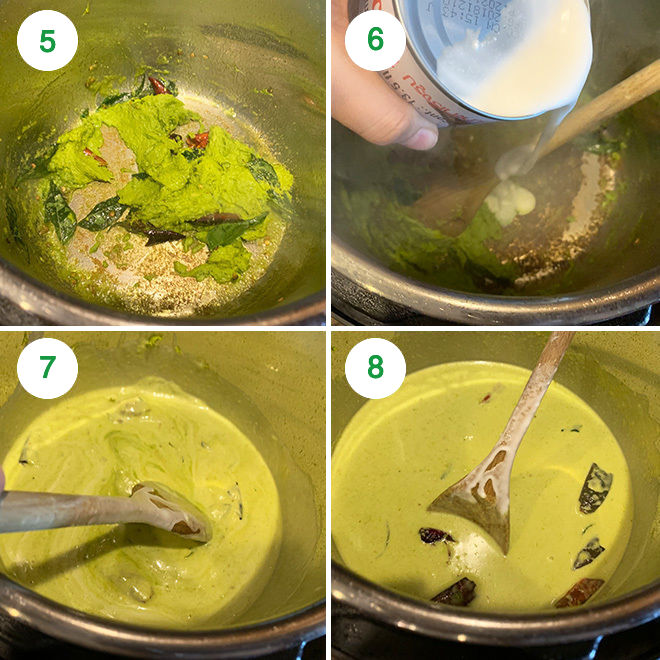 step by step picture collage of making khow suey in instant pot