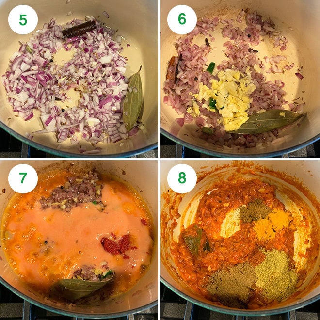 step by step picture collage of making chana masala at home