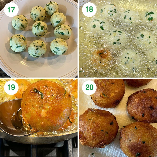 step by step picture collage of making malai kofta at home