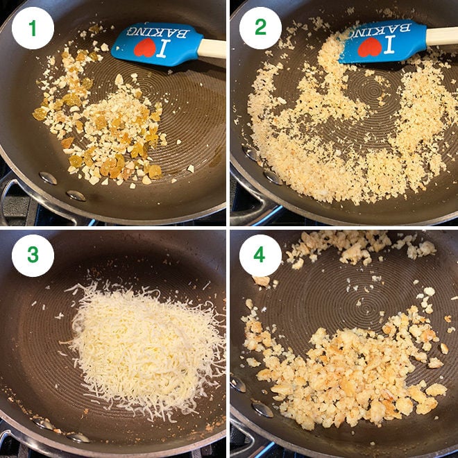 step by step picture collage of making gujiya bites using puff pastry