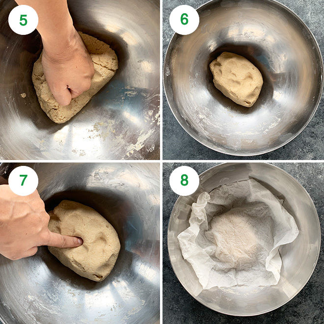 step by step picture collage of making roti, indian flatbread at home