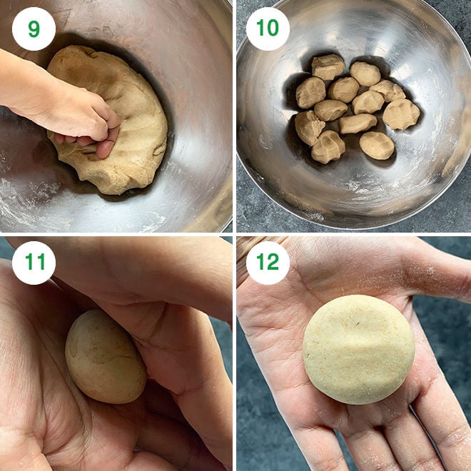 step by step picture collage of making roti, indian flatbread at home