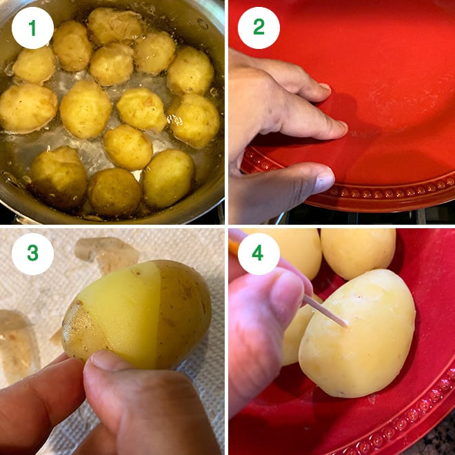 step by step picture collage of making punjabi dum aloo