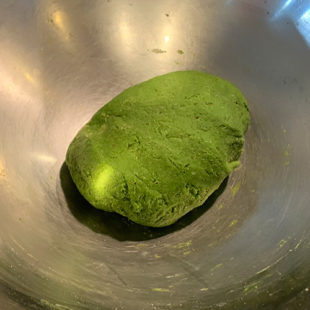 green color kneaded dough