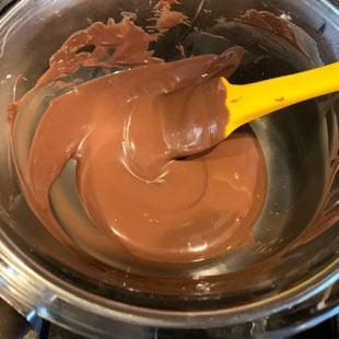 melted chocolate in a bowl