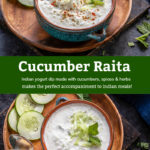 Pinterest image for cucumber raita