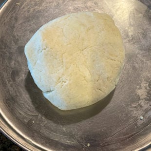 a smooth white color dough