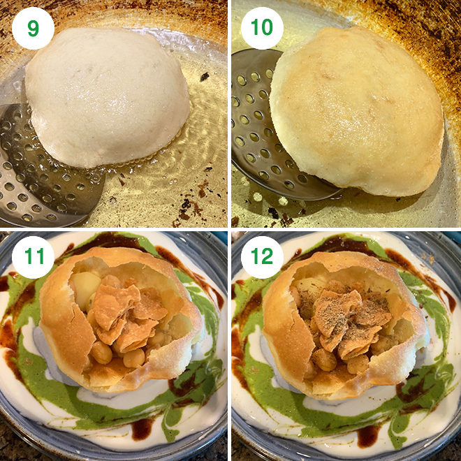 step by step picture of making raj kachori at home