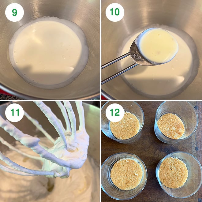 step by step picture collage of making rasmalai cake jars