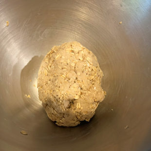 dough made with flour and oats
