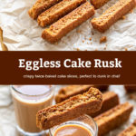 pinterest graphic for eggless cake rusk