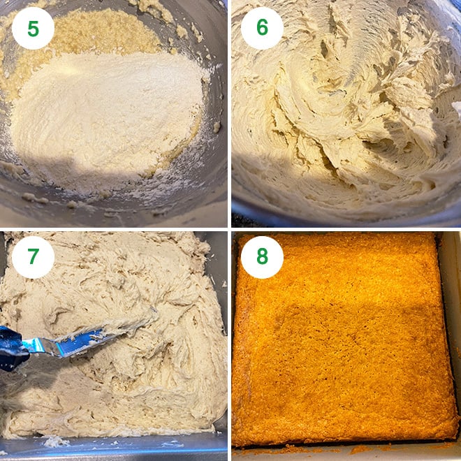 step by step picture collage of making eggless cake rusk