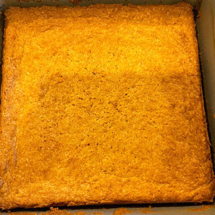 baked square cake
