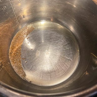 cumin seeds in a pot