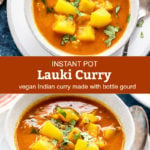 pinterest graphic for lauki curry
