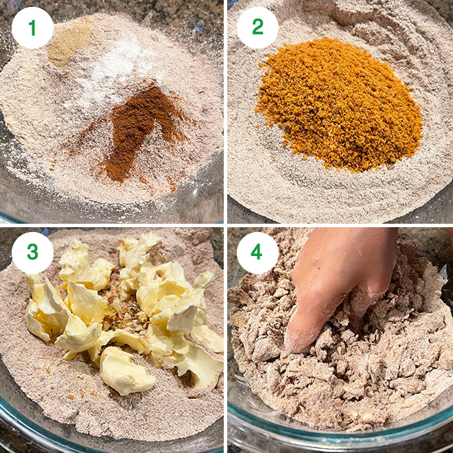step by step picture of making ragi cookies