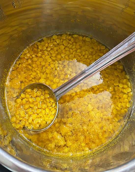 cooked chala dal in instant pot